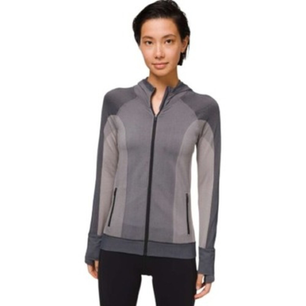 Lululemon Ebb to Train Jacket *Abstract br Black / Dark Chrome size 6